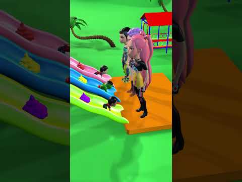Hantrix vs Hulk, Ronaldo and Messi: Who Will Win the Crazy Slide Race?  #scaryteacher3d