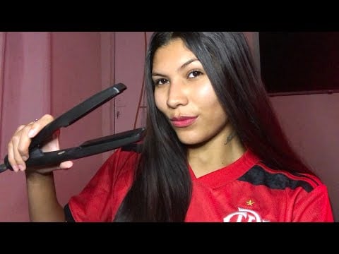 ASMR PRANCHANDO MEU CABELO 🎀💤❤️