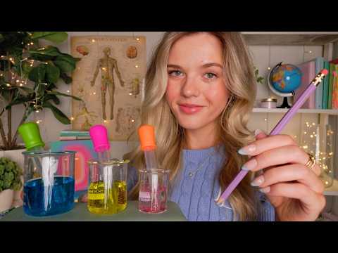 ASMR Shy Girl In Class Is Your Partner Roleplay 🙈🔬📚