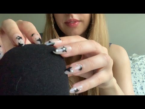 asmr foam mic scratching no talking