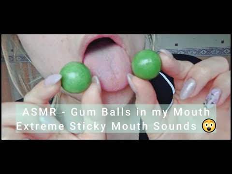 ASMR - Gum Balls in my Mouth - Extreme Sticky Mouth Sounds 😲
