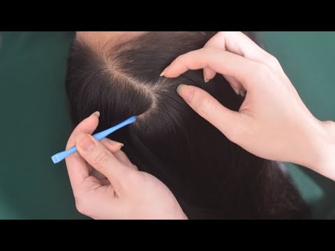 ASMR Relaxing Head Scratch And Hair Parting No Talking / Hair Sounds For Anxiety Relief