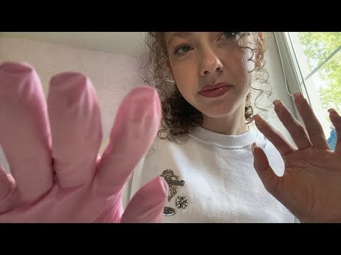 асмр быстрый массаж лица!! в перчатках и без + роллер!! 