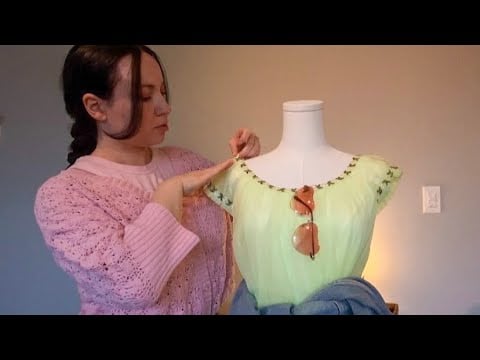 ASMR meticulously styling the perfect spring nightgown (over-explaining my process)