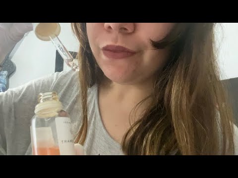 cilt bakımı asmr (türkçe asmr) serum & krem ve eldiven sesleri