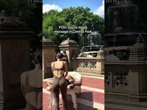 Doing a massage in Central Park