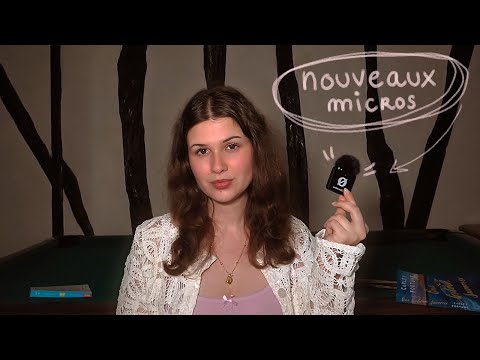 ASMR FR - Test de nouveaux micros (rode) et papotages livres!!! (soft-spoken et chuchotements)