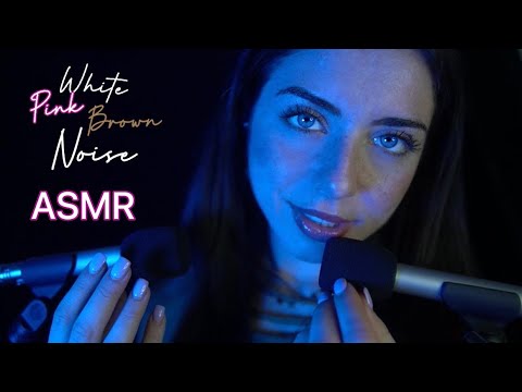 ASMR| EAR TO EAR SOFT SPOKEN & WHITE, PINK, BROWN NOISE ✨