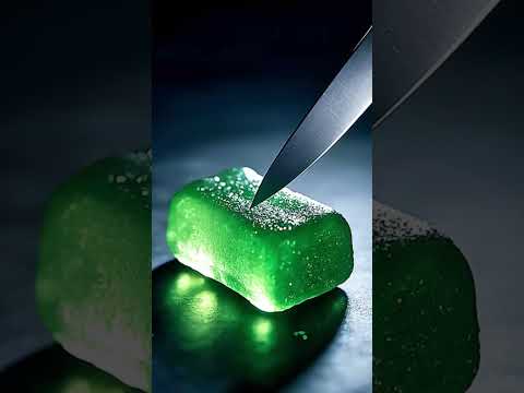 AI asmr - cutting honey, fruit and glass 🍯🥝
