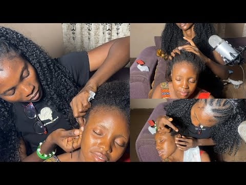 ASMR HEAD MASSAGE WITH INTENSE SCALP SCRATCHING WITH EAR CLEANING