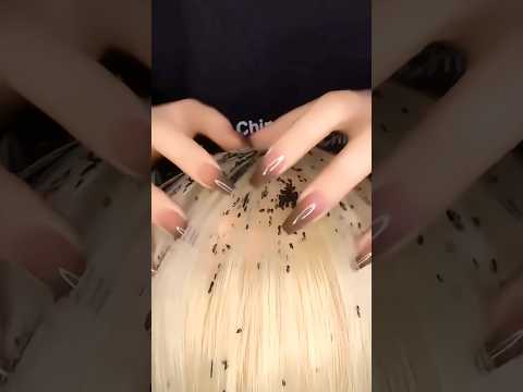 ASMR Lice Removal 💆🏻‍♀️🐜 #asmr #satisfying #visualtingle #asmrhairplay #relaxing #massage #relax