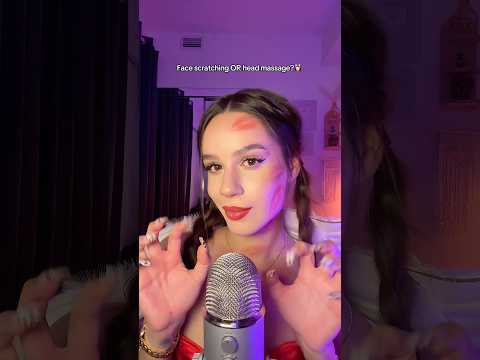 Face scratching OR head massage ASMR?💆🏻‍♀️ #asmr #asmrsounds #asmrvideo #tingles #sleep