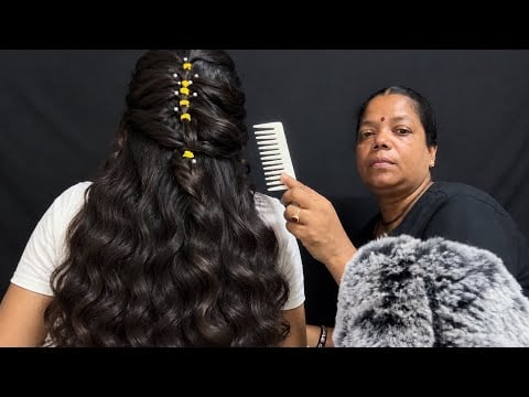 ASMR | My Mom Doing My Hairplay, Scalped Massage, Oil massage & Hairstyle | 😍