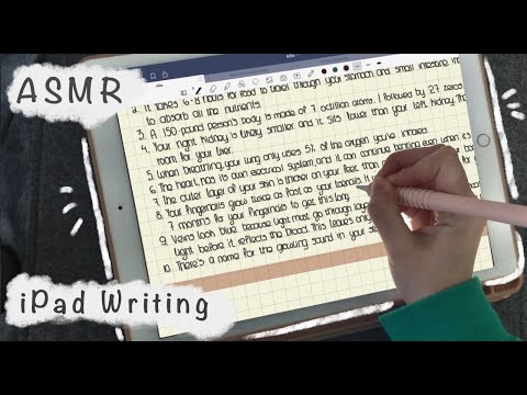 ASMR - 📓🖊Writing down stuff about the Human Anatomy - iPad Writing Sounds & Whispering