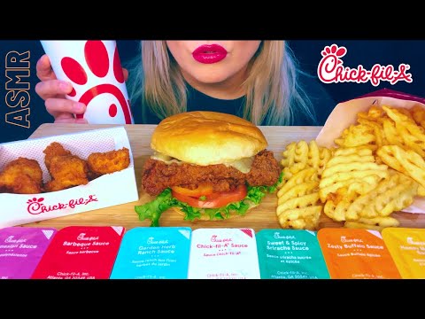 ASMR CHICK-FIL-A MUKBANG 먹방 (No Talking) EATING SOUNDS | Mandy Foods ASMR