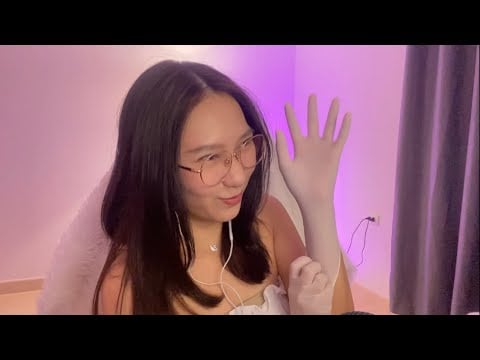 ASMR Latex Gloves XS Size Relax Sounds [ No Talking ] 🤍💋 - RAINIE ASMR