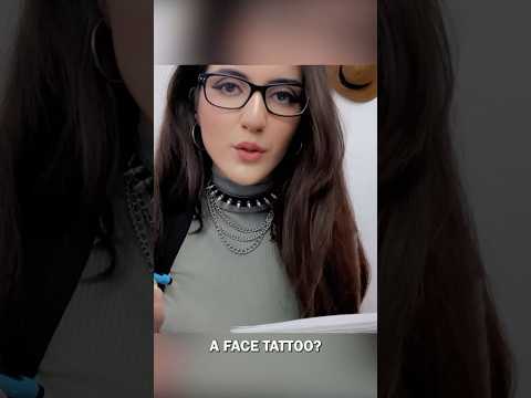 ASMR girl tattoos your face 👀 #shorts #shortsvideo #asmr