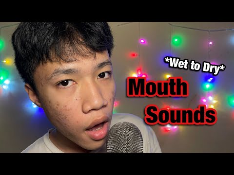 ASMR Wet to Dry Mouth Sounds