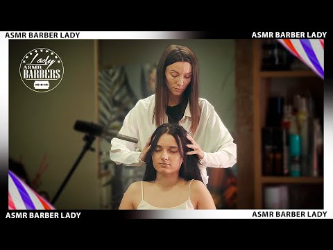 💈 Relaxing ASMR Scalp Massage by Barber Lady Adel