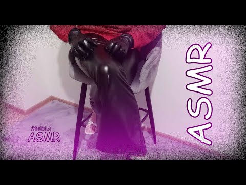 ASMR LEATHER SOUNDS Leather Gloves & Bell Bottom Pants  | Scratching, Tingles & Triggers |