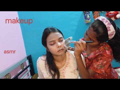 Asmr relaxing makeup💄 and hairstyling by baijanti..💆‍♀️