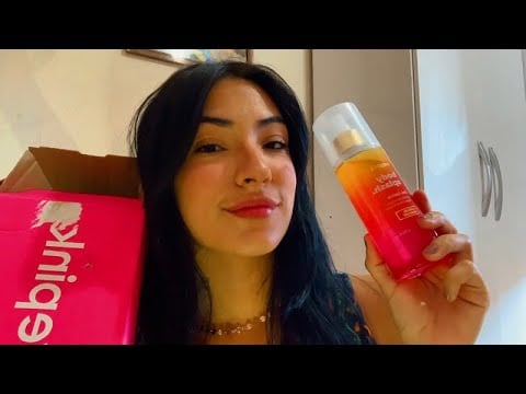 Asmr caseirinho abrindo body splash da wepink💕
