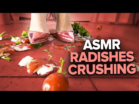 ASMR | Radishes Crushing with High Heels (No Talking)