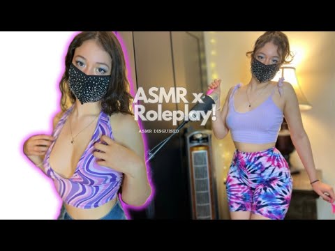 ASMR💕try on haul tops & roleplay with relaxing triggers ☺️