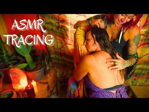 Hair play ASMR Real person relaxing scalp massage & back tracing | Gentle whisper guided meditation