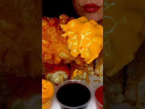 KOREAN CHEESY CORN DOGS #asmr #korean #food #eat #corndog #eating