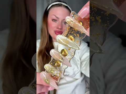 Gold Nail Inspo #nail #asmr #DIY #beauty #tutorials