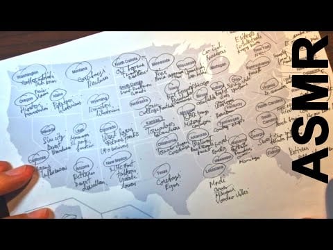 ASMR: Every U.S. State Into Just Two Stereotypes Each | Stats & Facts | ASMR map tracing & whispers