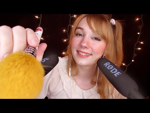 ASMR Soft Subtle Whisper Positive Affirmations & Face Brushing (I Love You, It's Okay, You're Safe)