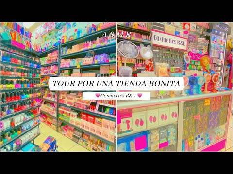 Tour por una tienda bonita💗| Susurros relajantes + visuales | Cosmetics B&U | Andrea ASMR 🦋