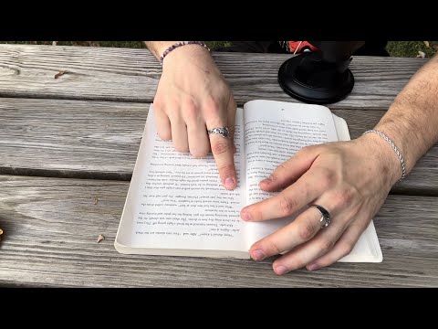 ASMR: Reading for you outside (inaudible and audible)