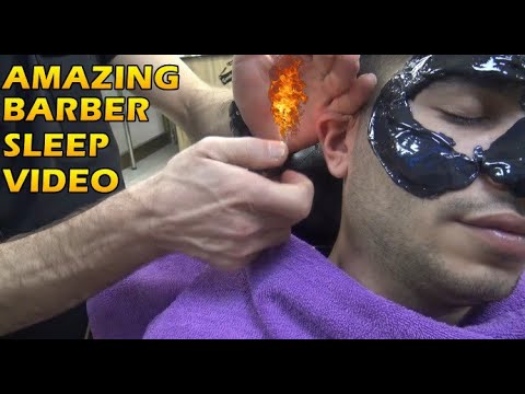 asmr turkish barber & NECK CRACK & FACE-NOSE WAX & EAR BURN & head,shampoo,arm,face,neck,ear massage