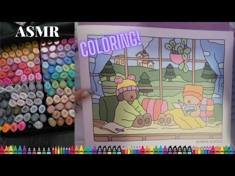 ASMR coloring a Bobbie goods coloring page: Bake sale!