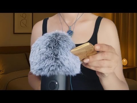 🎧Nocturnal Calm ASMR - Fluffy Mic Scratching * No Talking - Sleep, Relax - Headphones Recommended