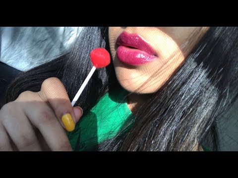 ASMR Lollipop Eating INTENSE Mouth Sounds  (ear to ear/no talking)