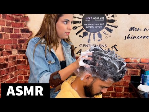 ASMR Shampoo massage, combing and brushing