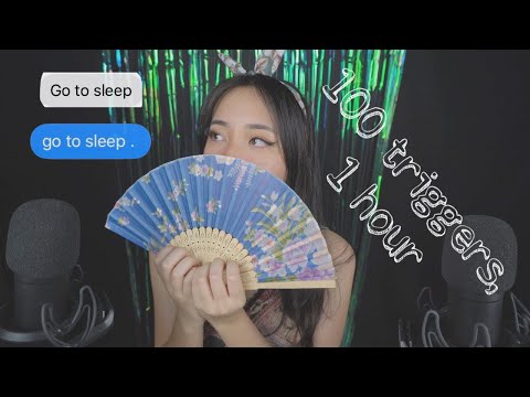 ASMR 100 TINGLES in 1 HOUR 💙Trigger Assortment for SLEEP