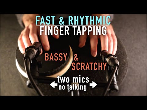 ASMR Fast & Rhythmic Tapping (Scratchy & Bassy) No Talking