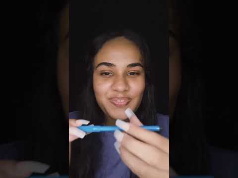 ASMR PINTANDO VOCÊ DE AZUL! #asmr #viral #triggers #tapping #sono #pintura #shorts #short#viralshort