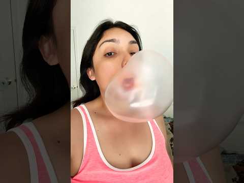 BIG BUBBLE GUM ASMR | blowing QUENCH gum MASSIVE bubbles chewing poping sounds #quench #bubblegum