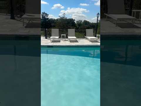 Beautiful Scenic Backyard Pool #asmr #backyard #mansion #pool #golfcourse #relaxing