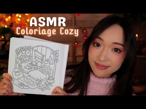 ASMR 🎨 Coloriage Cozy pour se détendre (feutres et chuchotements) 💤