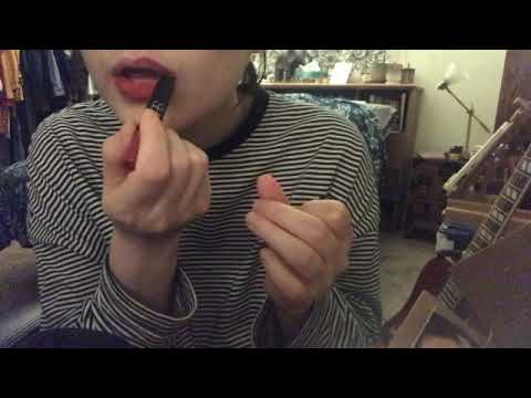 ASMR | Sephora Haul 💋 [lipstick swatching and application, mic brushing sounds]