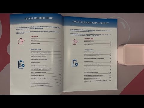 ASMR Flipping Through An InfuSystem Patient Resource Guide (No Talking)
