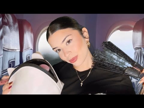 ASMR Girl On The Plane Does Your Makeup 💄( it goes side ways 🫢 )