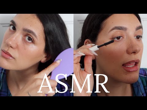 ASMR Get Ready With Me low voice (makeup and hair brushing)